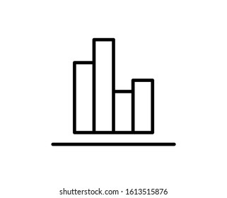 Graph chart premium line icon. Simple high quality pictogram. Modern outline style icons. Stroke vector illustration on a white background. 