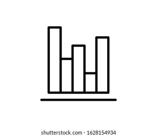 Graph chart premium line icon. Simple high quality pictogram. Modern outline style icons. Stroke vector illustration on a white background. 