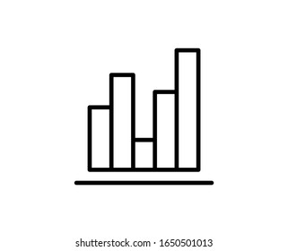 Graph chart premium line icon. Simple high quality pictogram. Modern outline style icons. Stroke vector illustration on a white background. 
