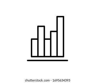 Graph Chart Premium Line Symbol. Einfaches hochwertiges Piktogramm. Moderne Kontursymbole. Schlagt die Vektorillustration auf weißem Hintergrund. 