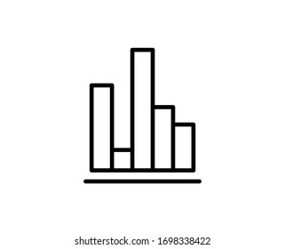 Icono de línea premium del gráfico gráfico gráfico gráfico gráfico gráfico. Pictograma sencillo de alta calidad. Iconos modernos de estilo de esquema. Dibujo vectorial de trazo en un fondo blanco. 