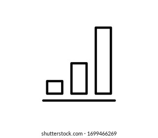 Icono de línea premium del gráfico gráfico gráfico gráfico gráfico gráfico. Pictograma sencillo de alta calidad. Iconos modernos de estilo de esquema. Dibujo vectorial de trazo en un fondo blanco. 