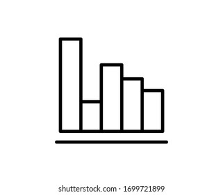 Icono de línea premium del gráfico gráfico gráfico gráfico gráfico gráfico. Pictograma sencillo de alta calidad. Iconos modernos de estilo de esquema. Dibujo vectorial de trazo en un fondo blanco. 
