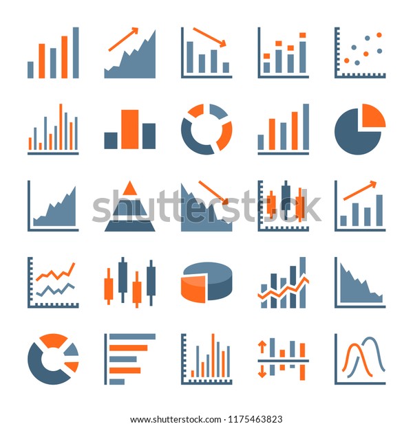 Stock Icons Graphs Charts And Statistics