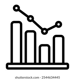 Ilustración de icono de marketing de ventas de gráfico