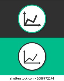 Graph chart sign icon.
