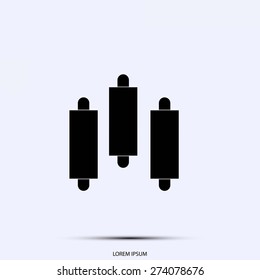 Graph chart sign icon