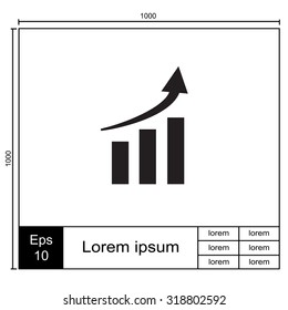 Graph chart sign icon. 