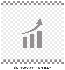 Graph chart sign icon. 