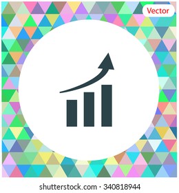 Graph chart sign icon. 