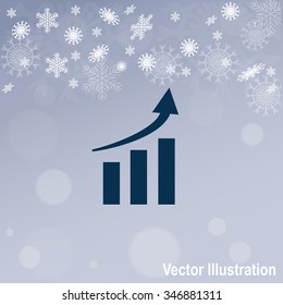 Graph chart sign icon. 