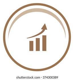 Graph chart sign icon. 