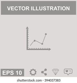 Graph chart sign icon. 