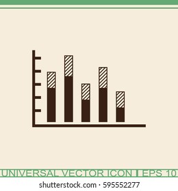 Graph chart sign icon.