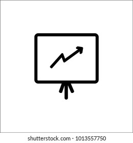 Graph chart sign icon. Diagram symbol. Statistics.