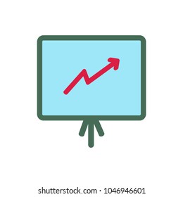Graph chart sign icon. Diagram symbol. Statistics.