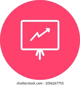 Graph chart sign icon. Diagram symbol. Statistics.