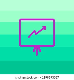 Graph chart sign icon. Diagram symbol. Statistics.