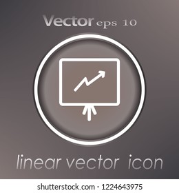 Graph chart sign icon. Diagram symbol. Statistics.
