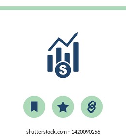 Graph chart sign icon. Infographic.