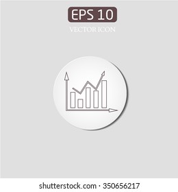 Graph chart sign icon. Infographic.