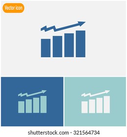 Graph chart sign vector icon.