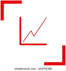 Graph chart sign vector icon.