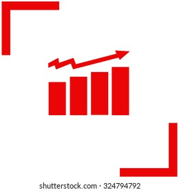 Graph chart sign vector icon.