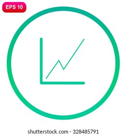 Graph chart sign vector icon.