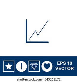 Graph chart sign vector icon.