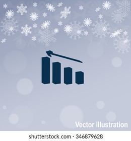 Graph chart sign vector icon.