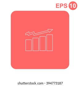 Graph chart sign vector icon.