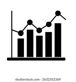 Graph Chart Silhouette – Analytics and Statistics Symbol in Solid Style