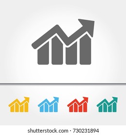 Graph Chart Single Icon Vector Illustration