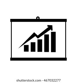 graph chart statistics line up strippes financial vector graphic isolated and flat illustration