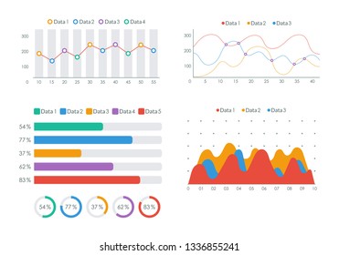 Graph Chart Templates Financial Line Graphic Stock Vector (Royalty Free ...