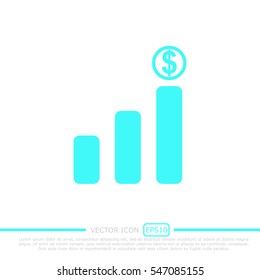 Graph chart vector icon