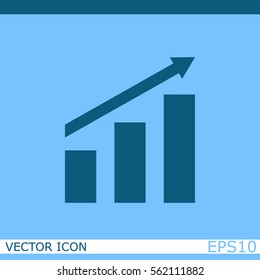 Graph Chart Vector Icon Stock Vector (Royalty Free) 562111882 ...
