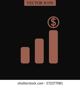 Graph chart vector icon
