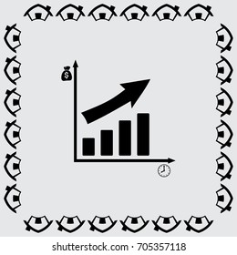 Graph and chart vector icon