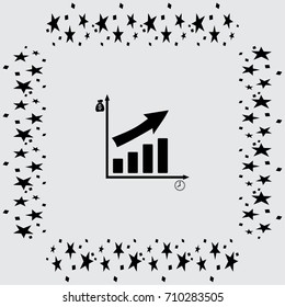 Graph and chart vector icon
