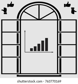 Graph and chart .Vector icon