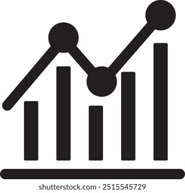 Graph chart vector icon. Business chart icon. Generic Flat