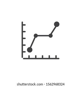 Graph, chart vector icon. Statistics chart filled flat sign for mobile concept and web design. Financial Diagram glyph icon. Symbol, logo illustration. Vector graphics