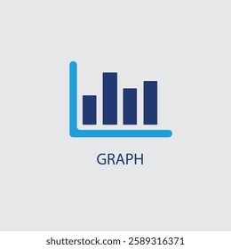 Graph chart vector icon.symbol of business.