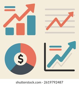 Graph and charts line icon set. Set of 30 outline icons related to graph, charts, candlesticks, bar charts, pie charts and others. Editable stroke. Vector illustration.