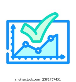 vector de icono de marca de verificación de gráfico. signo de marca de verificación de gráfico. ilustración de símbolo aislado