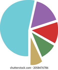 graph circle design elements various multicolored shapes