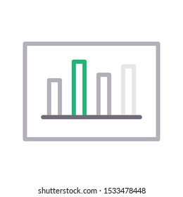 graph color line vector icon