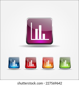 Graph Colorful Vector Icon Design